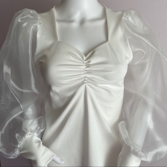 🤍Organza Sleeve Blouse - Picture 5 of 5